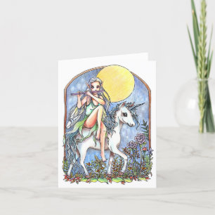 Tarjeta De Agradecimiento Hadas y unicornio
