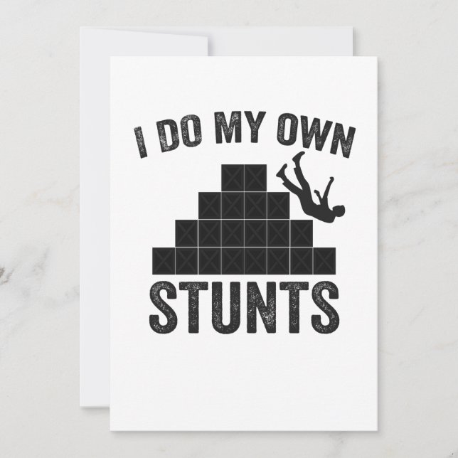 Tarjeta De Agradecimiento Hago mi propio regalo de Stunts Funny Crate Challe (Anverso)