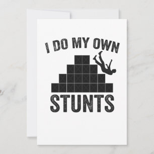 Tarjeta De Agradecimiento Hago mi propio regalo de Stunts Funny Crate Challe