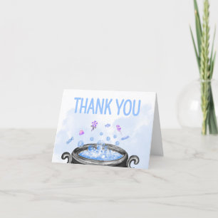 Tarjeta De Agradecimiento Halloween azul es un Baby Shower de niños