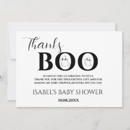Tarjeta De Agradecimiento Halloween Baby Shower A Little Boo Thank You Card