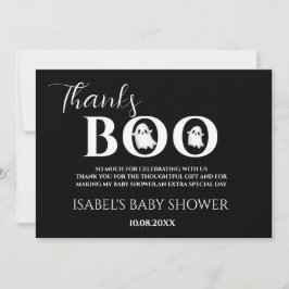 Tarjeta De Agradecimiento Halloween Baby Shower A Little Boo Thank You Card