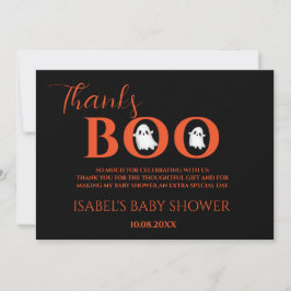 Tarjeta De Agradecimiento Halloween Baby Shower A Little Boo Thank You Card