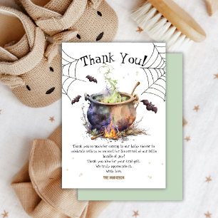 Tarjeta De Agradecimiento Halloween Baby Shower Gender Neutral Gracias