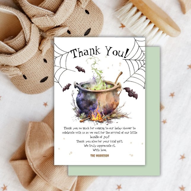 Tarjeta De Agradecimiento Halloween Baby Shower Gender Neutral Gracias (Subido por el creador)
