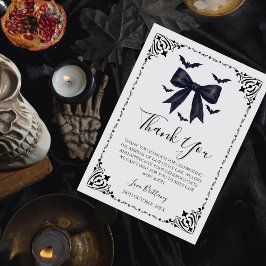 Tarjeta De Agradecimiento Halloween Baby Shower Gothic