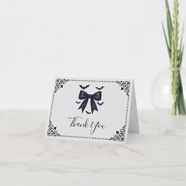 Tarjeta De Agradecimiento Halloween Baby Shower Modern (Anverso)