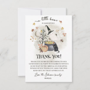 Tarjeta De Agradecimiento Halloween Baby Shower un poco de tonterías está a