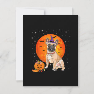 Tarjeta De Agradecimiento Halloween Bulldog Francés Trick Or Trempkin