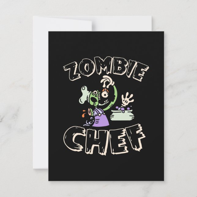 Tarjeta De Agradecimiento Halloween Chef (Anverso)