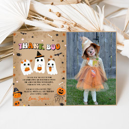 Tarjeta De Agradecimiento Halloween Cute Ghost Birday