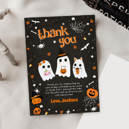Tarjeta De Agradecimiento Halloween Cute Ghost Birday Spooktacular