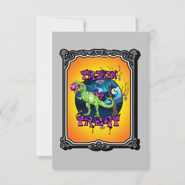 Tarjeta De Agradecimiento Halloween de truco o truco (Anverso)