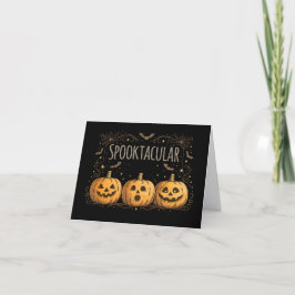 Tarjeta De Agradecimiento Halloween Einladungskarte Jack O'Lanterns