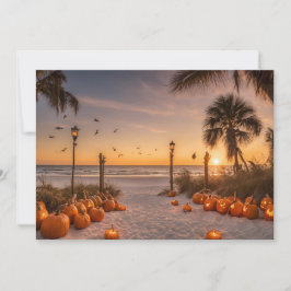 Tarjeta De Agradecimiento Halloween en Twilight en The Beach Notecard