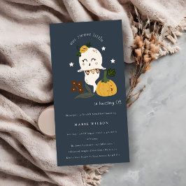 Tarjeta De Agradecimiento Halloween Fantasma Pequeño Boo Cualquier Invitació