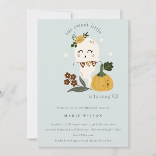 Tarjeta De Agradecimiento Halloween Fantasma Pequeño Boo Cualquier Invitació