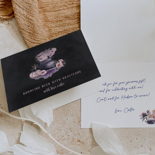 Tarjeta De Agradecimiento Halloween Floral Cauldron