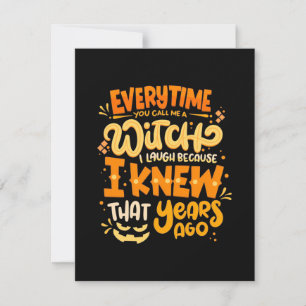 Tarjeta De Agradecimiento Halloween Me Llamas Una Bruja