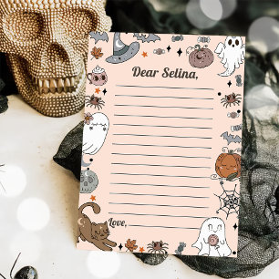 Tarjeta De Agradecimiento Halloween Party Cute Ghost Time Capsul Note