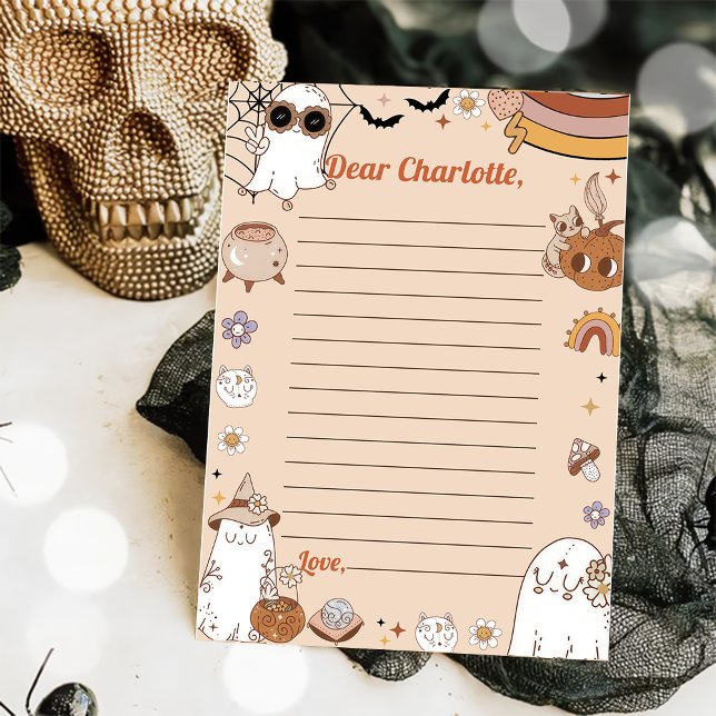 Tarjeta De Agradecimiento Halloween Party Cute Ghost Time Capsul Note (Subido por el creador)