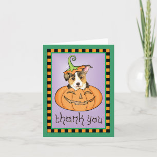 Tarjeta De Agradecimiento Halloween Pembroke Welsh Corgi Gracias