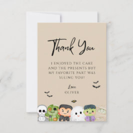 Tarjeta De Agradecimiento Halloween Spooky One Birday Gracias