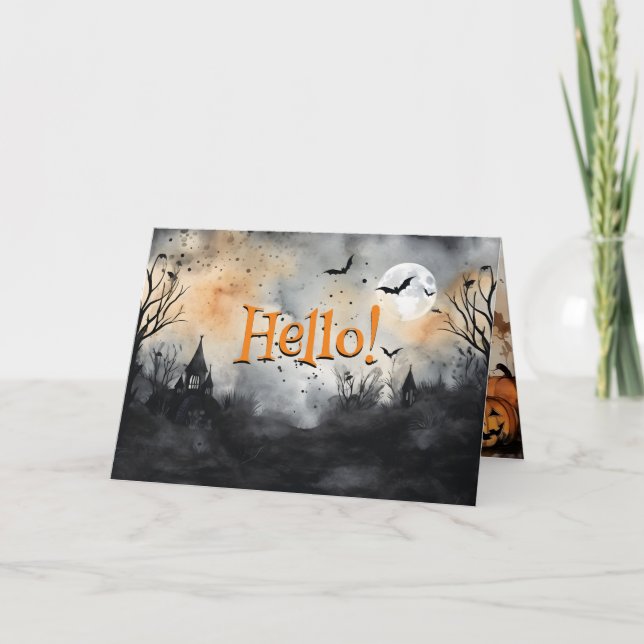 Tarjeta De Agradecimiento Halloween Stay Safe (Anverso)