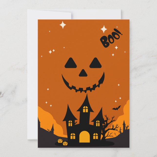 Tarjeta De Agradecimiento Halloween Themed Baby Shower Invite (Anverso)