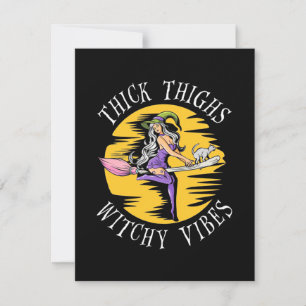 Tarjeta De Agradecimiento Halloween Thick Thighy Witchy Vibes