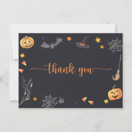 Tarjeta De Agradecimiento Halloween Truco o Trato 