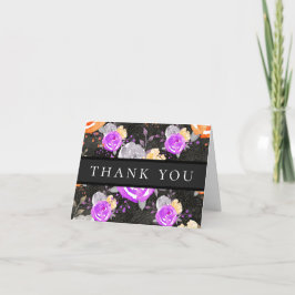 Tarjeta De Agradecimiento Halloween Un Pequeño Boo Vintage Floral Baby Showe