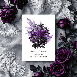 Tarjeta De Agradecimiento Halloween Vintage Shabby Floral Boda Foto