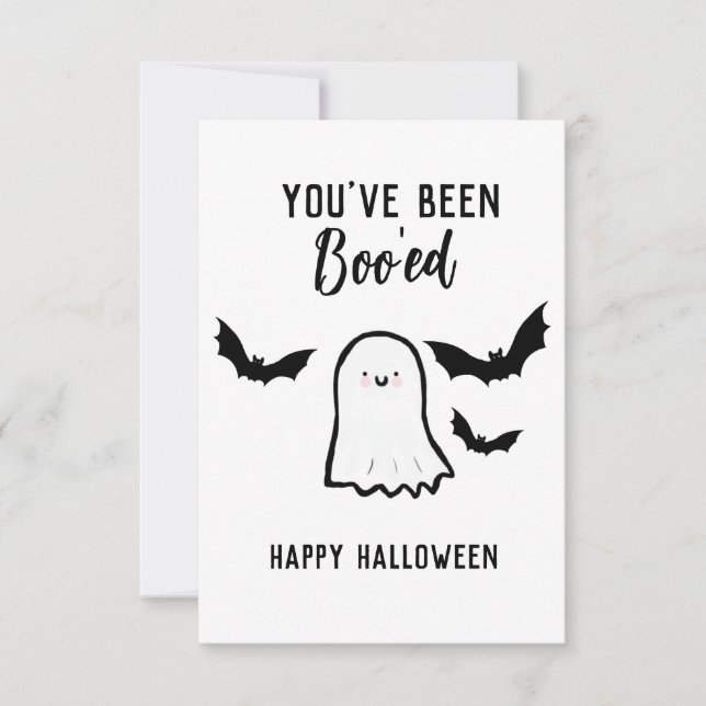 Tarjeta De Agradecimiento Halloween Youve Been Boo ed  (Anverso)
