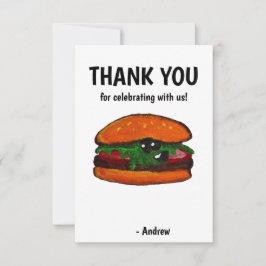 Tarjeta De Agradecimiento Hamburguesa Gracias