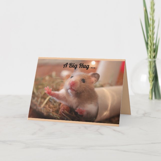 Tarjeta De Agradecimiento Hamster Hug (Anverso)