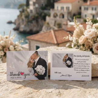 Tarjeta De Agradecimiento Hand Drawn Sketch Heart Photo Overlay