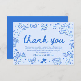 Tarjeta De Agradecimiento Hand Drawn Valentine Sweetheart Thank you card