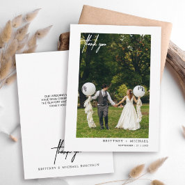 Tarjeta De Agradecimiento Hand-Lettered Modern Photo