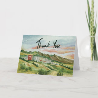 Tarjeta De Agradecimiento Hand-Painted University of Utah Thank You Card