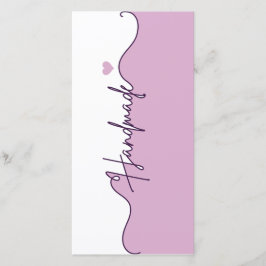 Tarjeta De Agradecimiento Handmade With Love Floral Small Business Packaging