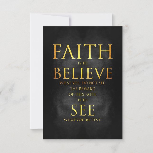 Tarjeta De Agradecimiento Happiness Quote Faith Believe See (Anverso)