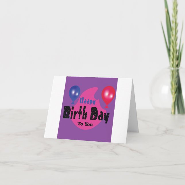 Tarjeta De Agradecimiento Happy Birthday – Colorful Celebration Party Design (Anverso)