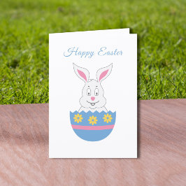 Tarjeta De Agradecimiento Happy Easter Card with Bunny & Egg