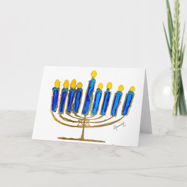 Tarjeta De Agradecimiento Happy Hanukkah Blank Card (Anverso)