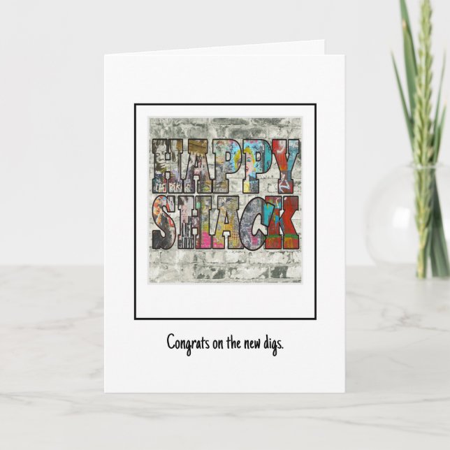 Tarjeta De Agradecimiento Happy Shack New Home Greet Card (Anverso)