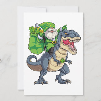 Tarjeta De Agradecimiento Happy St Pat T Rex Saint Patrick's Day Leprechaun
