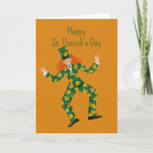 Happy St. Patrick's Day Personalizado Clown Card