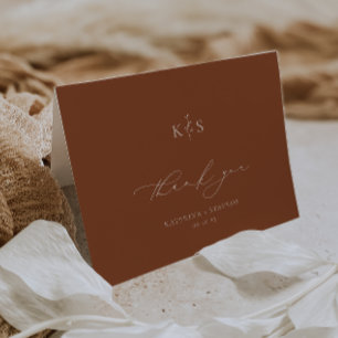 Tarjeta De Agradecimiento HARMONY Terracotta Boda Foto