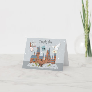 Tarjeta De Agradecimiento Harry Potter | Castillo de Hogwarts